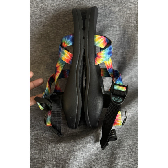 Chaco Z1 Ecotread Sandals Tie Dye Rainbow Multicolor JCH199812 Kids Youth Size 5 - Picture 5 of 8